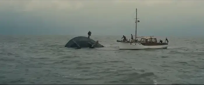 Sunk-ship-with-survivor
